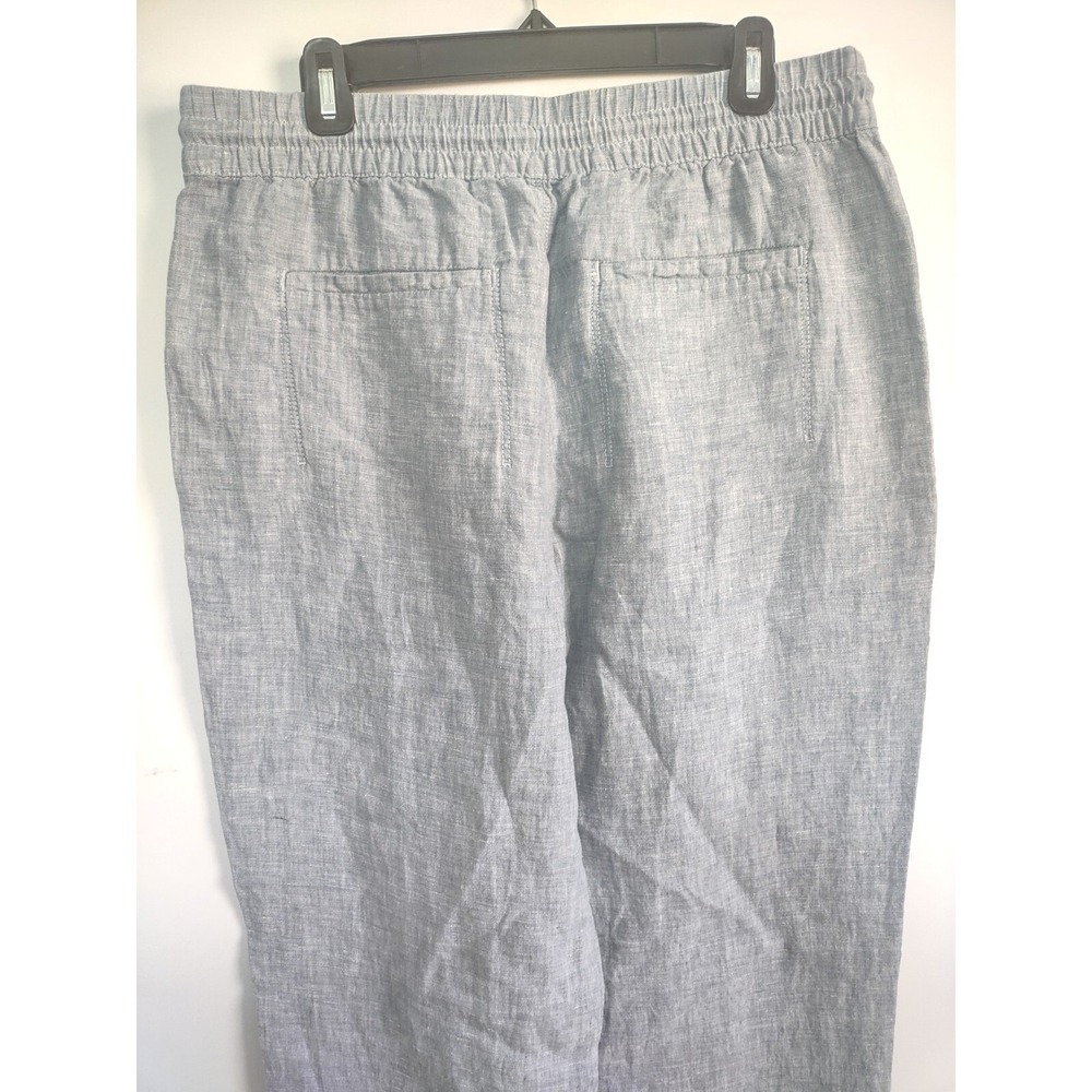 New Athleta 100% Linen Joggers Pants 16 Chambray Blue Travel NWT Vacation Cruise - Picture 12 of 13